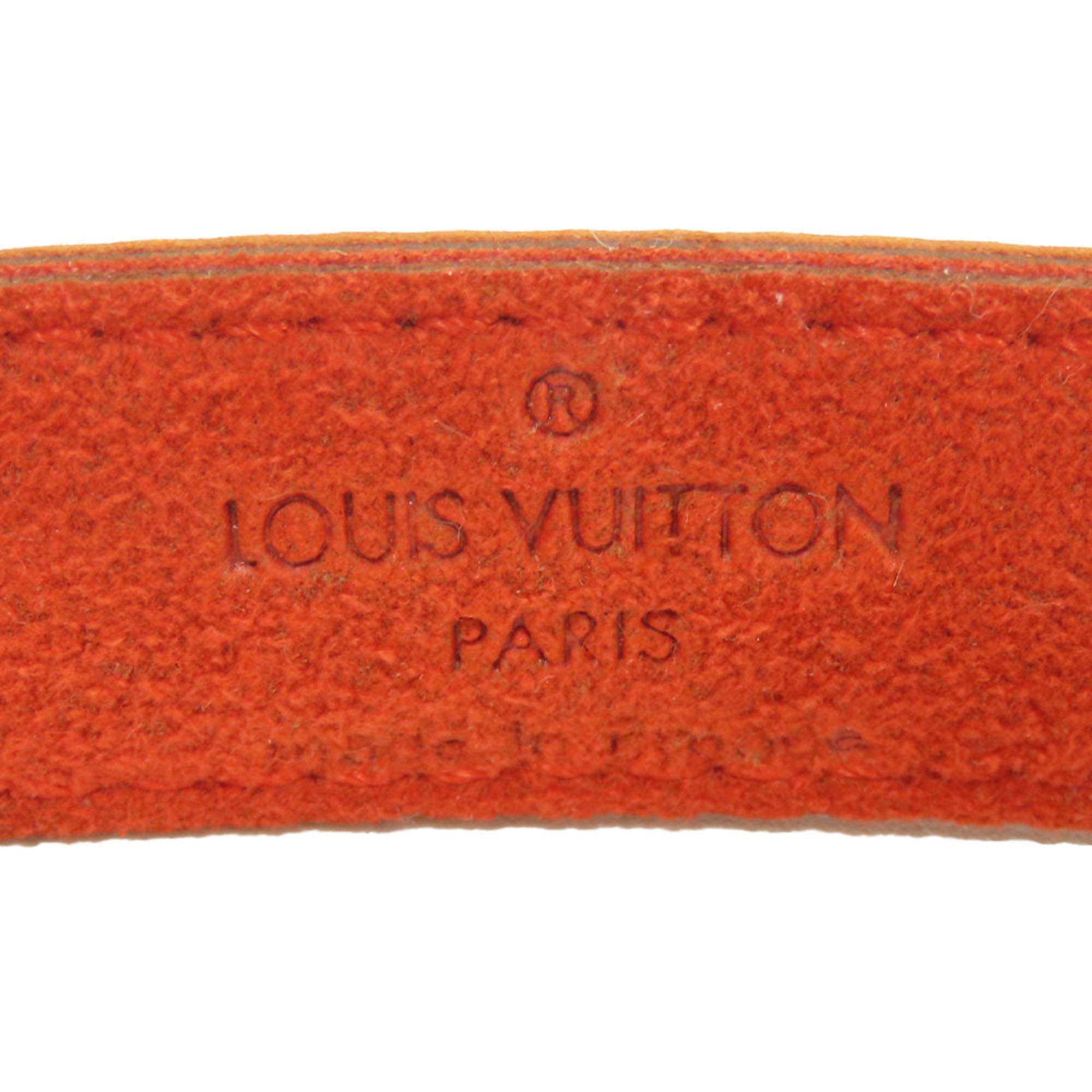 Louis Vuitton Bracelet Good Luck M64448 Tanned Leather Metal Beige Accessory Women's LOUIS VUITTON