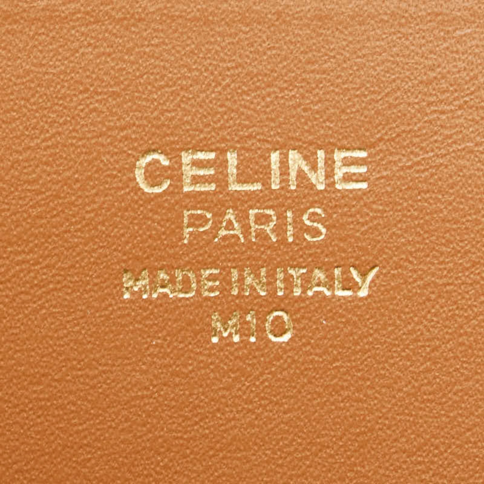 Celine Macadam Long Wallet Brown Leather Women's CELINE