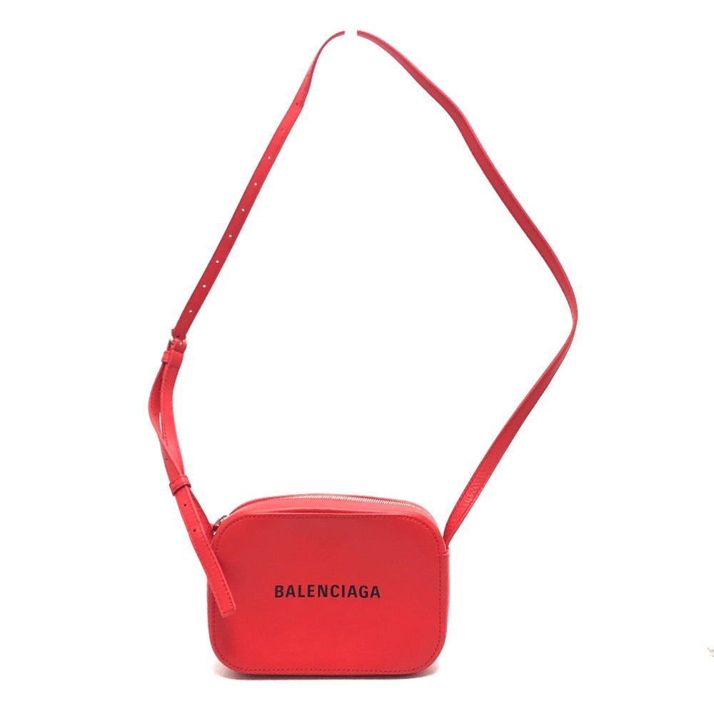 BALENCIAGA 552372 EVERYDAY Camera Bag XS Pochette Shoulder Leather Women's Red E-240911-1 — Like New
