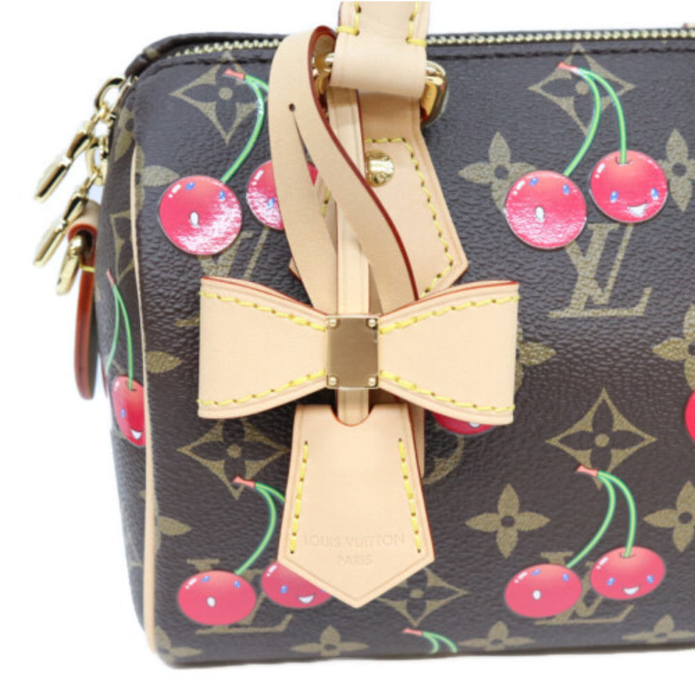 LOUIS VUITTON x Takashi Murakami M13094 Monogram Cherry Speedy Bandoulière 20 Shoulder Bag, Brown, Gold Hardware, Women's — Like New