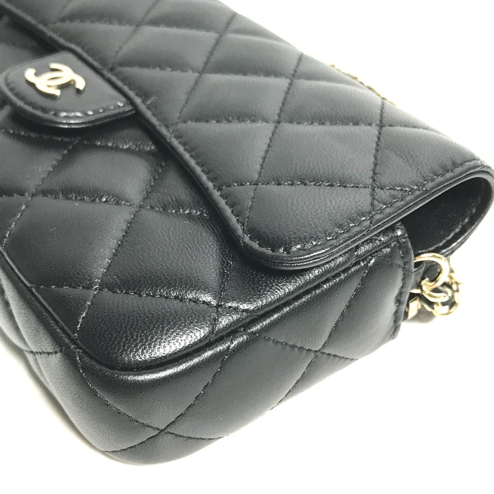 Chanel AP2096 CC Mark Phone Case Wallet CC Crossbody bag Long Wallet Shoulder Bag Black Gold — Like New