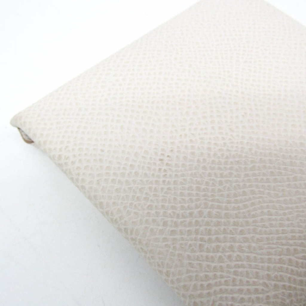 Hermes Bastia Women,Men Epsom Leather Coin Purse/coin Case White