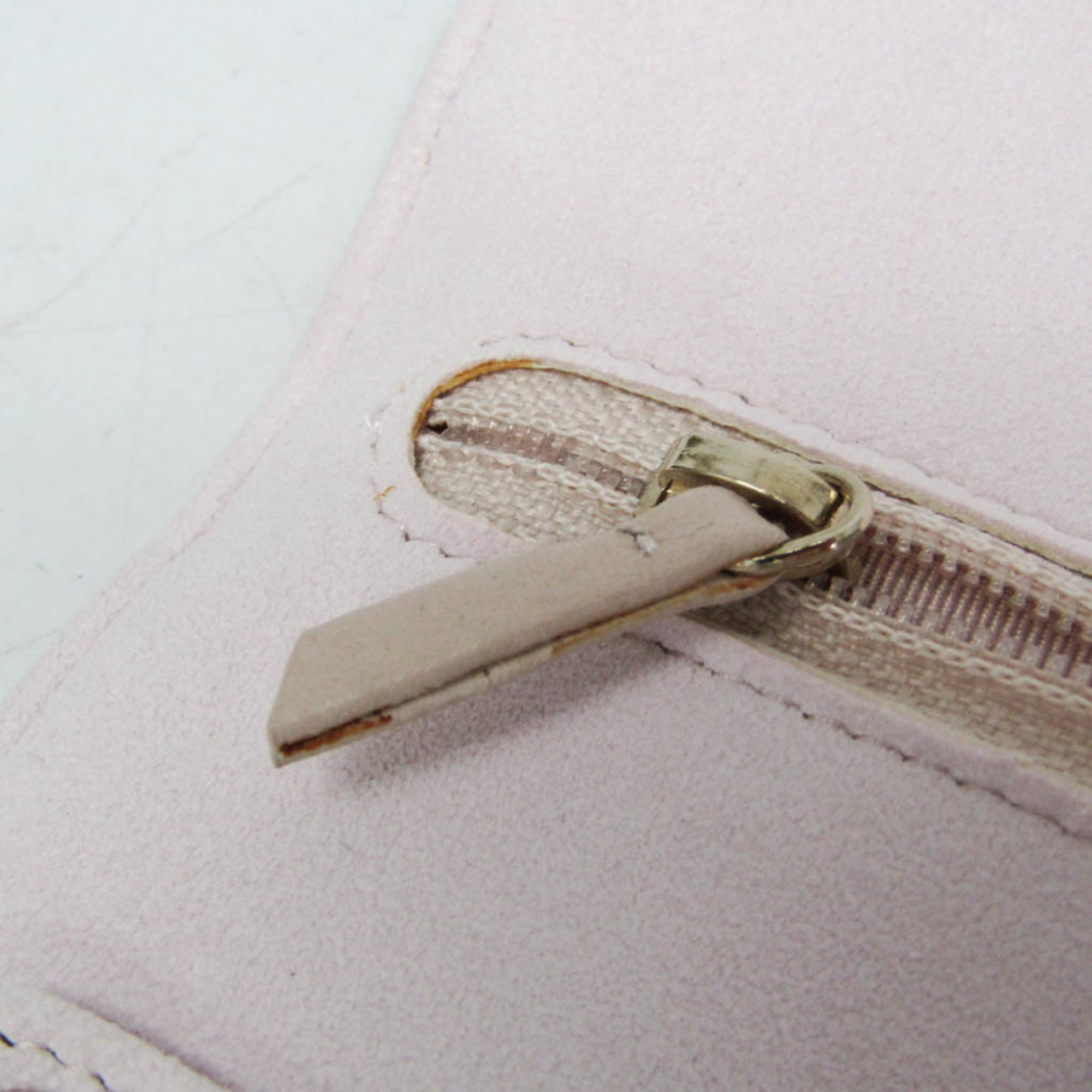 Chanel Matelasse 2.55 Jewelry Case Women's Leather Clutch Bag Light Pink — Like New