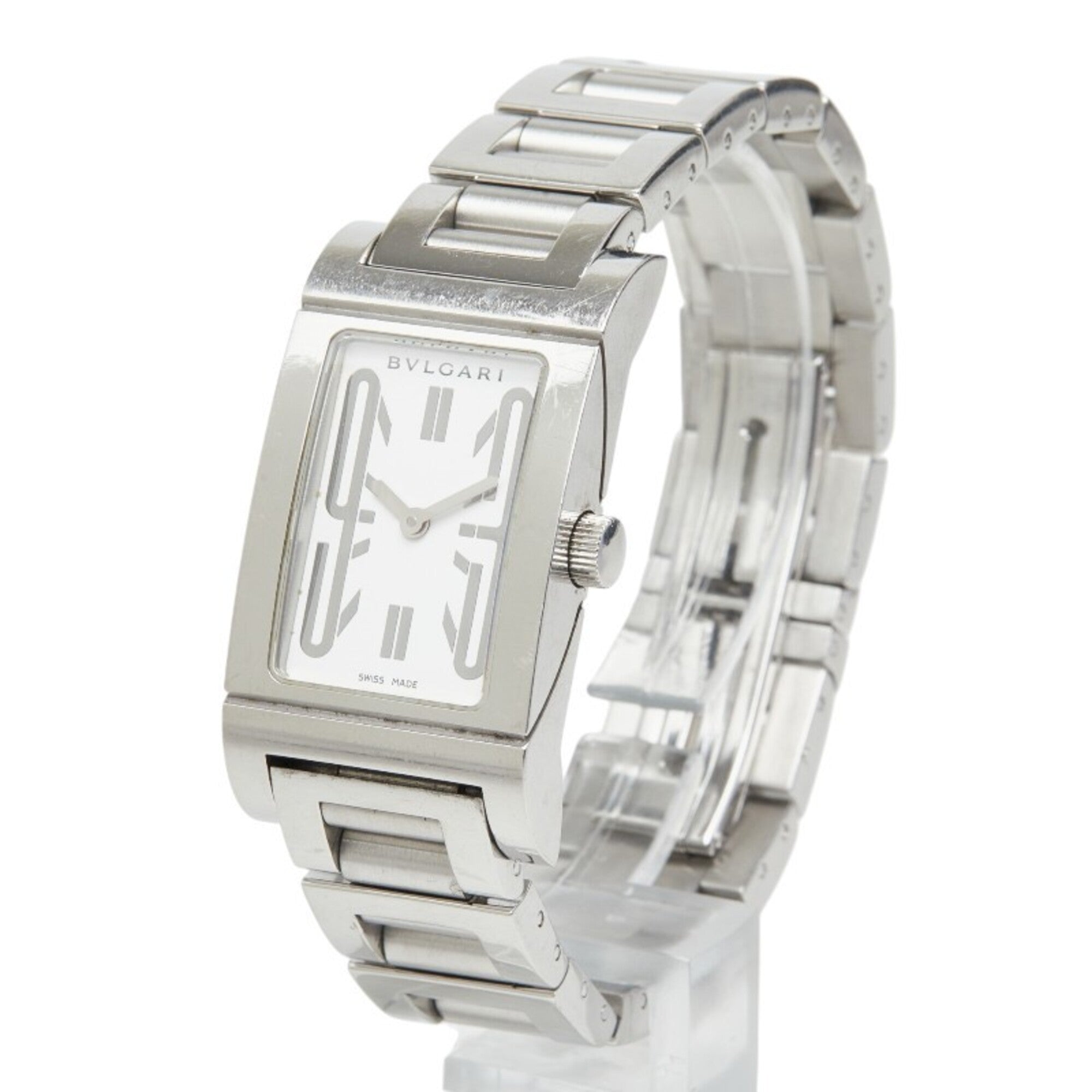 Bulgari Rettangolo Watch RT39S Quartz White Dial Stainless Steel Women's BVLGARI — Good