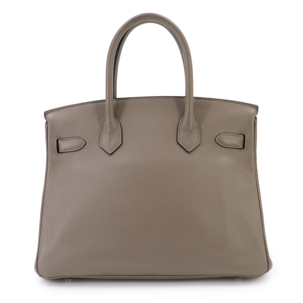 Birkin 30 Hermes HERMES Taurillon Novillo Gris Asphalt Handbag D Stamp Gold Hardware — New - Store Return