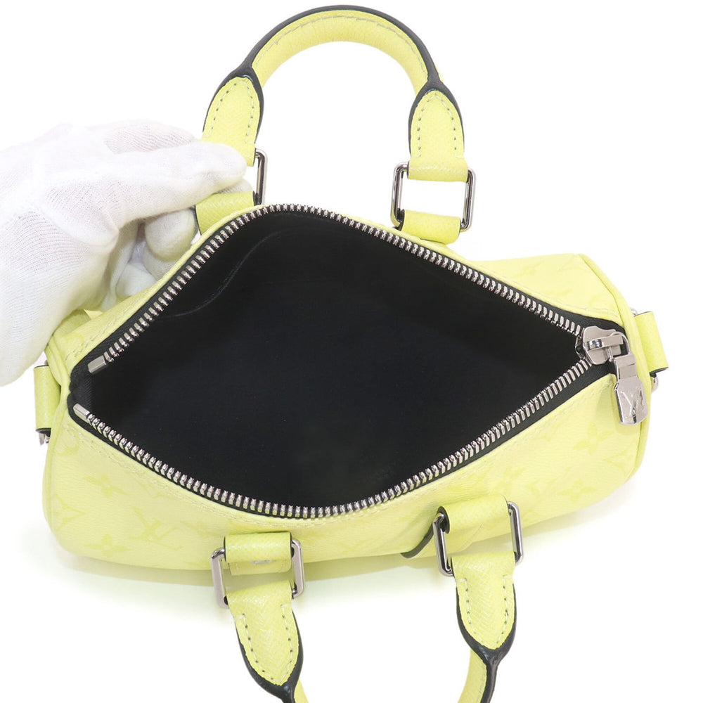 Louis Vuitton Keepall Bandouliere 25, Taigarama 2-way Hand/Shoulder Handbag, Lemon Yellow, M14078, RFID — Like New