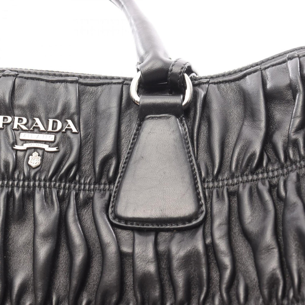 Prada Nappa Gaufre' Leather Handbag, Women's, Black, BL0743