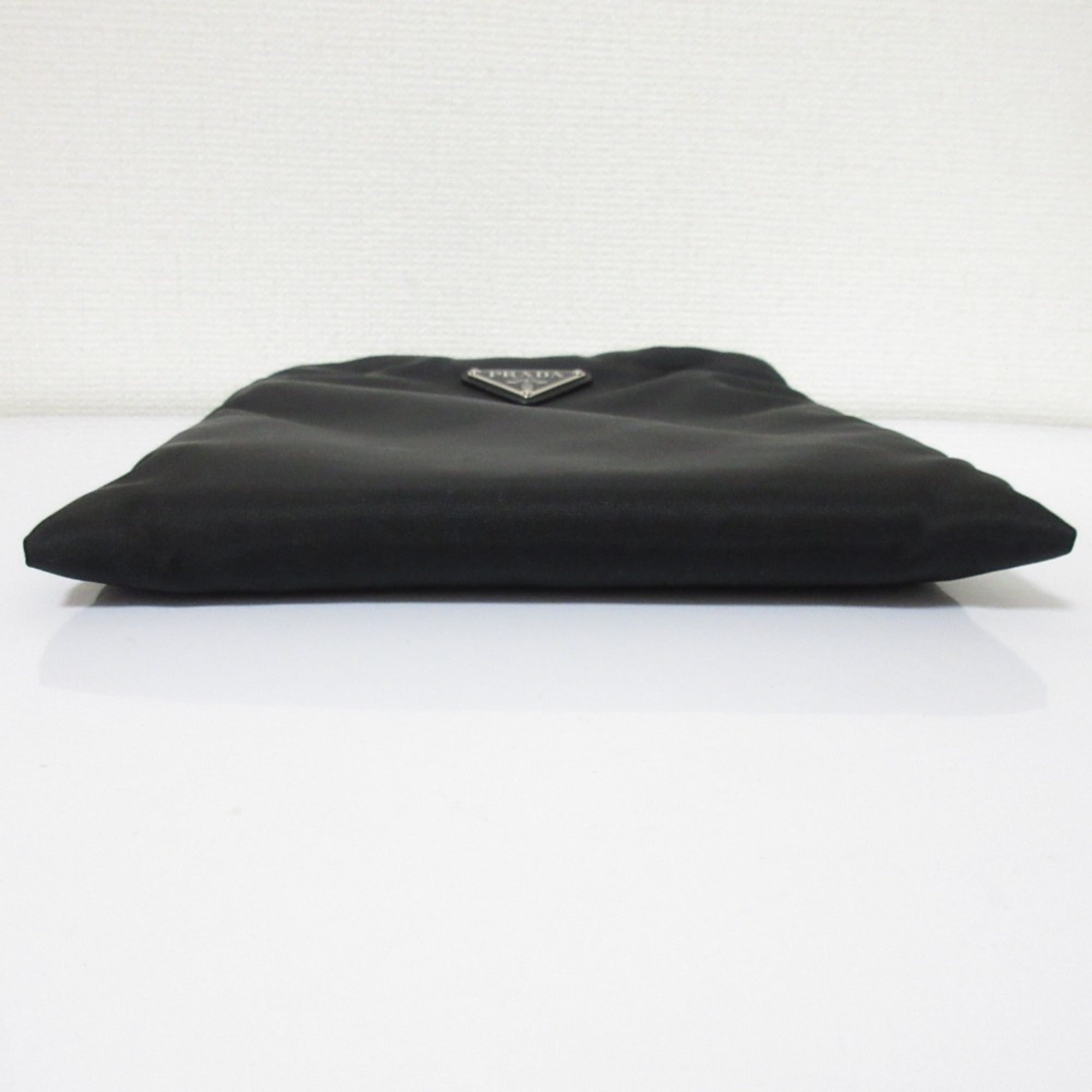 PRADA Tessuto Nylon Triangle 2-Way Chain Shoulder Bag 1BA252 Black Women's — Like New