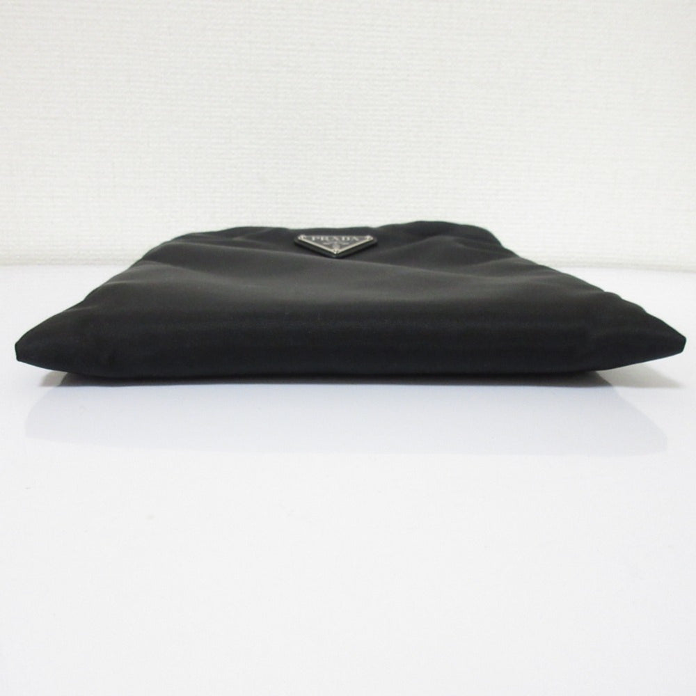 PRADA Tessuto Nylon Triangle 2-Way Chain Shoulder Bag 1BA252 Black Women's — Like New
