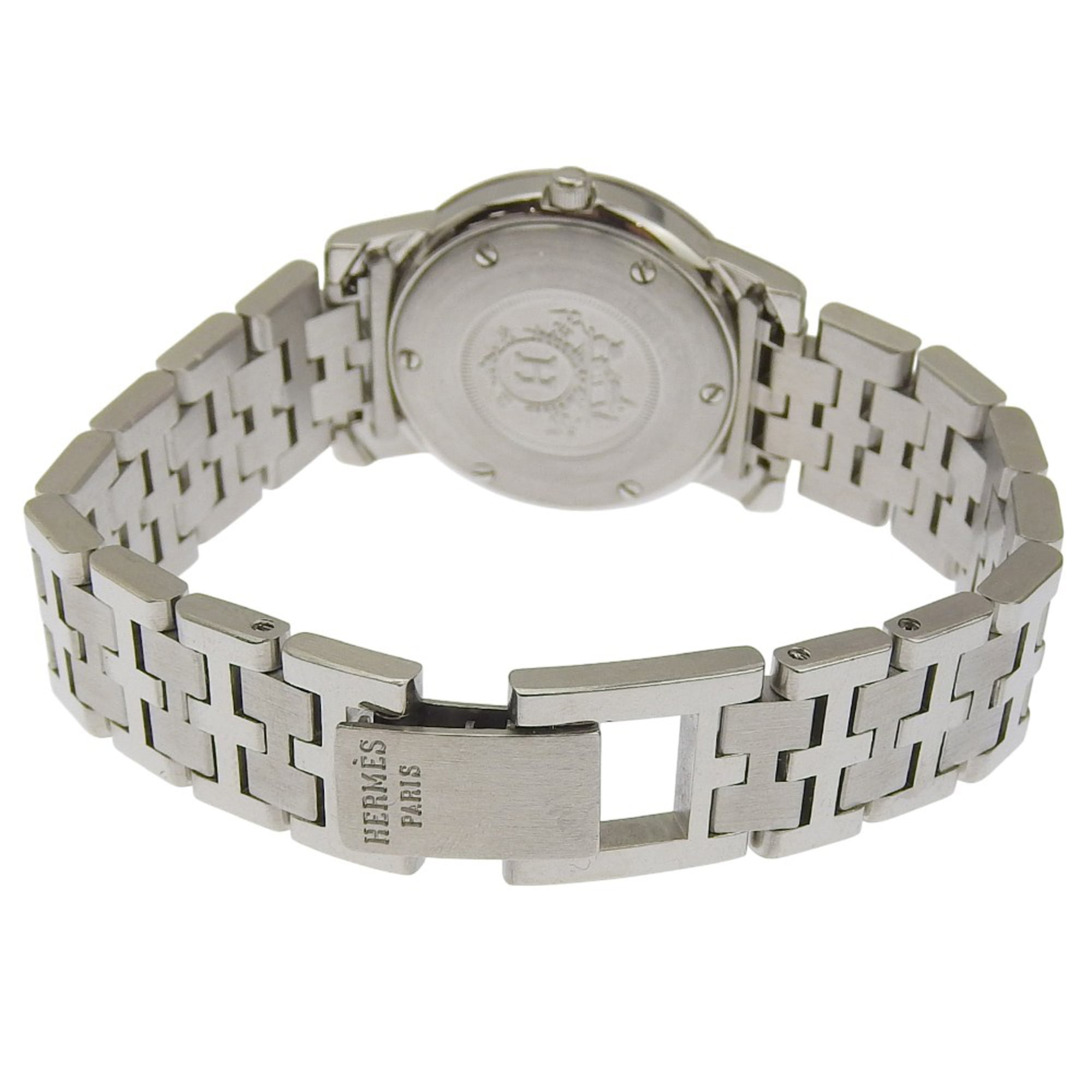 Hermès Carrick Women's Stainless Steel Quartz Watch with Analog Display and White Dial — Good