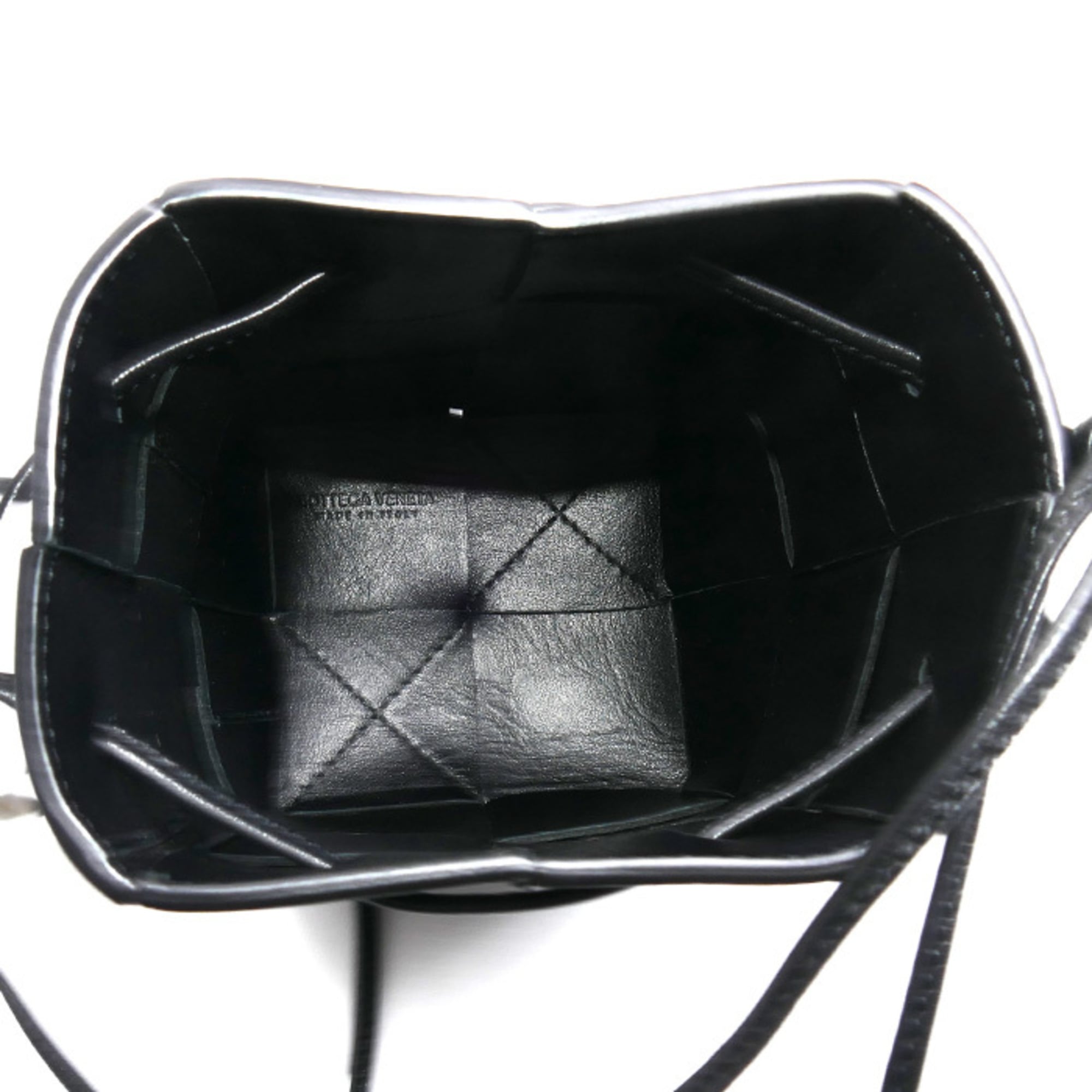 BOTTEGA VENETA Maxi Intrecciato Cassette Mini Shoulder Bag, Black, Women's, 680217