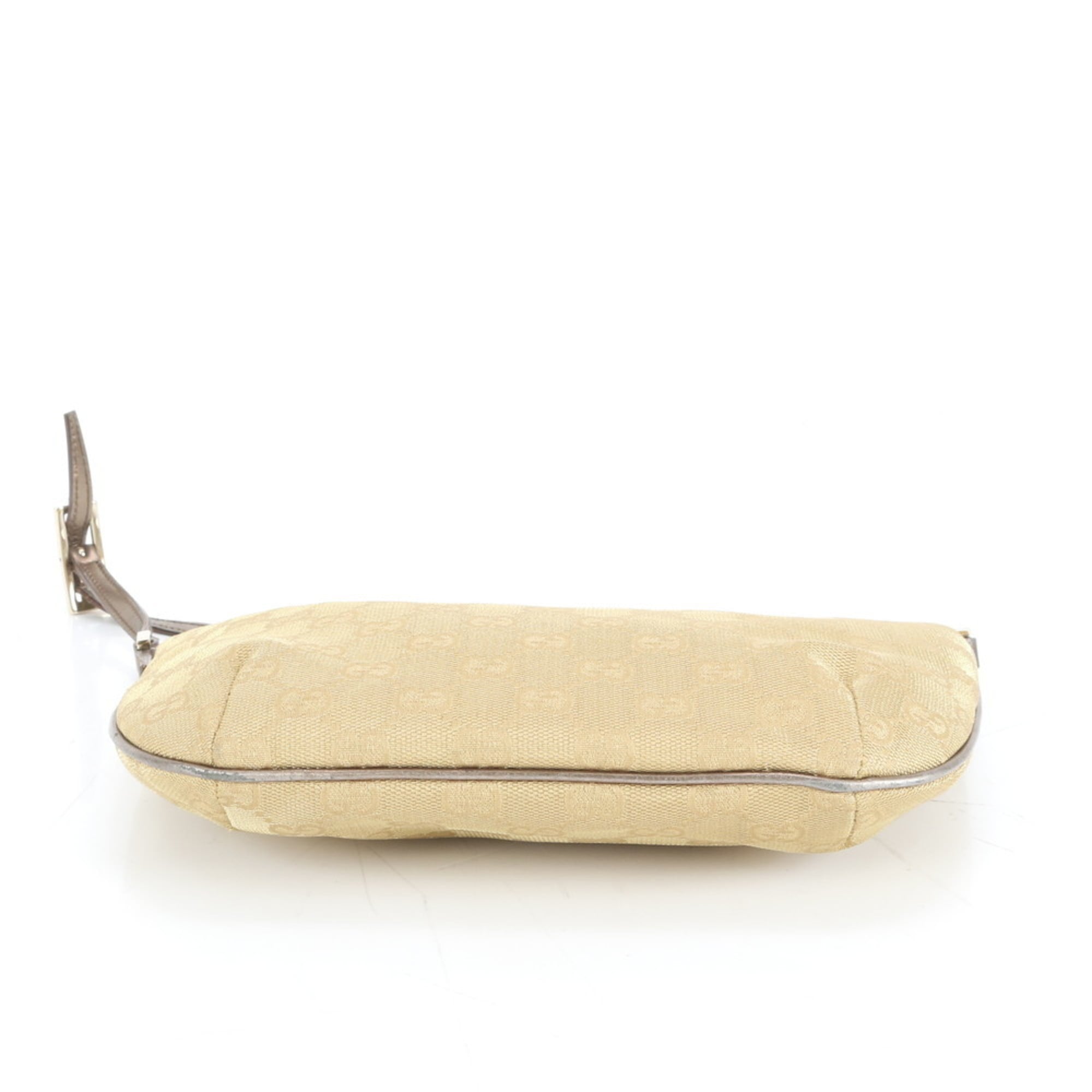 Gucci GG Canvas 005 0813 Leather One-Shoulder Bag Handbag Gold Women's