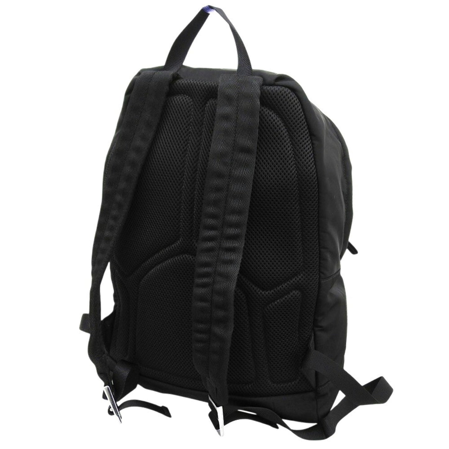 Prada 2VZ034 Backpack in Black Nylon with Triangular Plate
