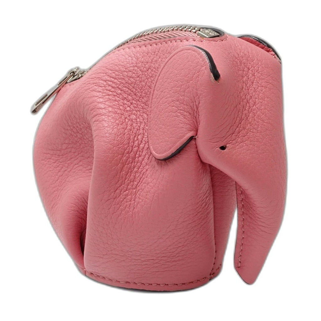 LOEWE Wallet/Coin Case with Elephant Charm, Calfskin, Pink, 181468