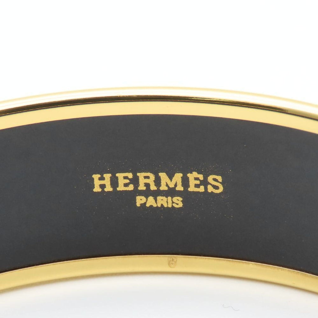 Hermes GM enamel bracelet in green gold and enamel. women's bracelet.