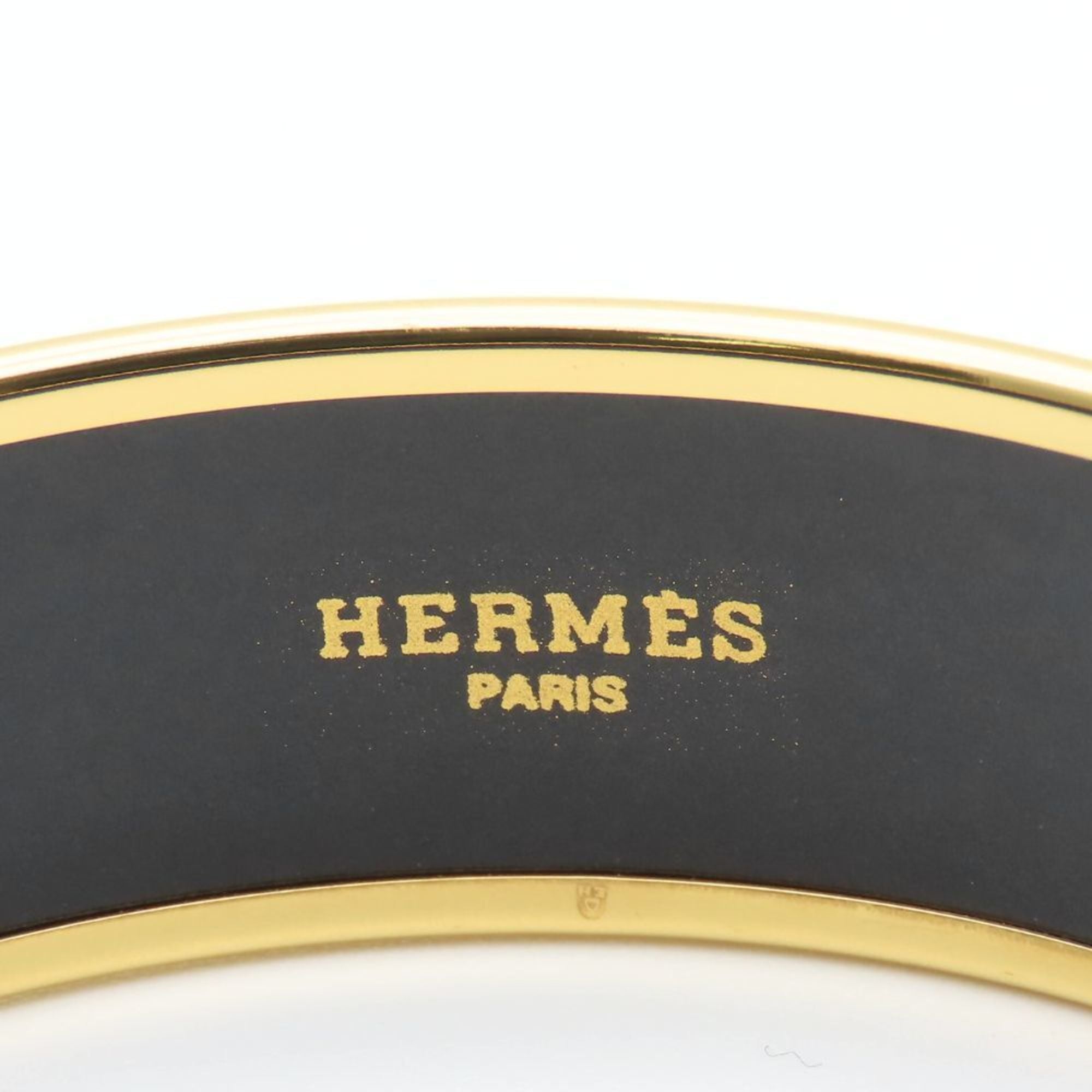 Hermes GM enamel bracelet in green gold and enamel. women's bracelet.