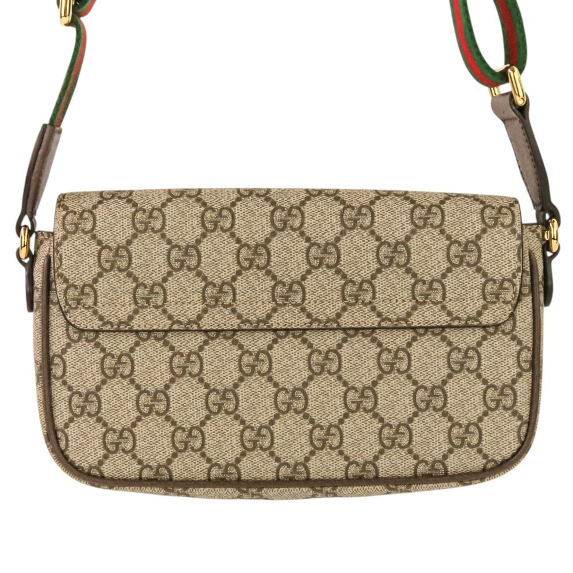 GUCCI Ophidia Web Line GG Supreme Shoulder Bag 764961 Brown Women's — Like New