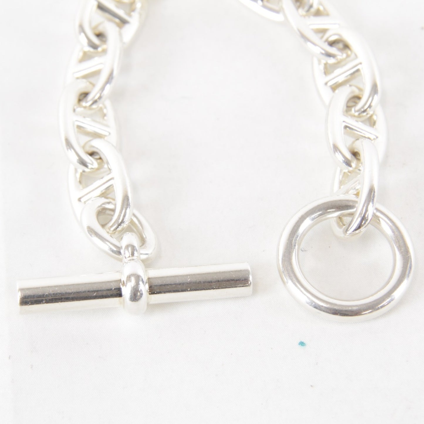 HERMES 11-link, 101g Chaine d'Ancre TGM Bracelet in 925 Silver for Women