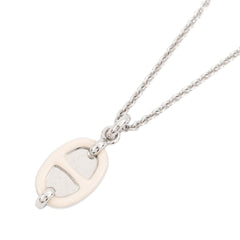 Hermes Necklace Pendant Mini Maillon PM HERMES White NECKLACE — Like New