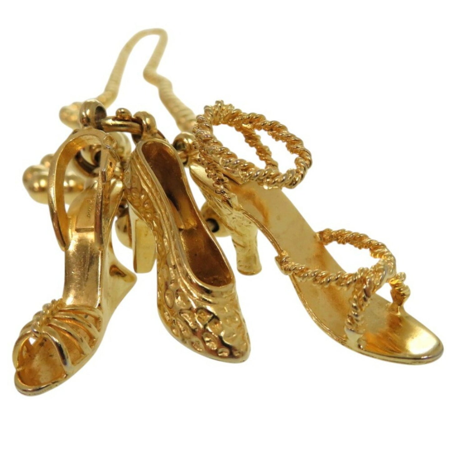 Salvatore Ferragamo long heel necklace in GP gold, 1348.