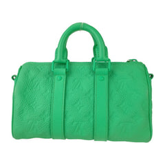 LOUIS VUITTON Louis Vuitton Handbag Keepall Bandouliere 25 M20929 MINTY GREEN Green Taurillon Monogram Leather Women's Mini Boston Shoulder Bag — Like New