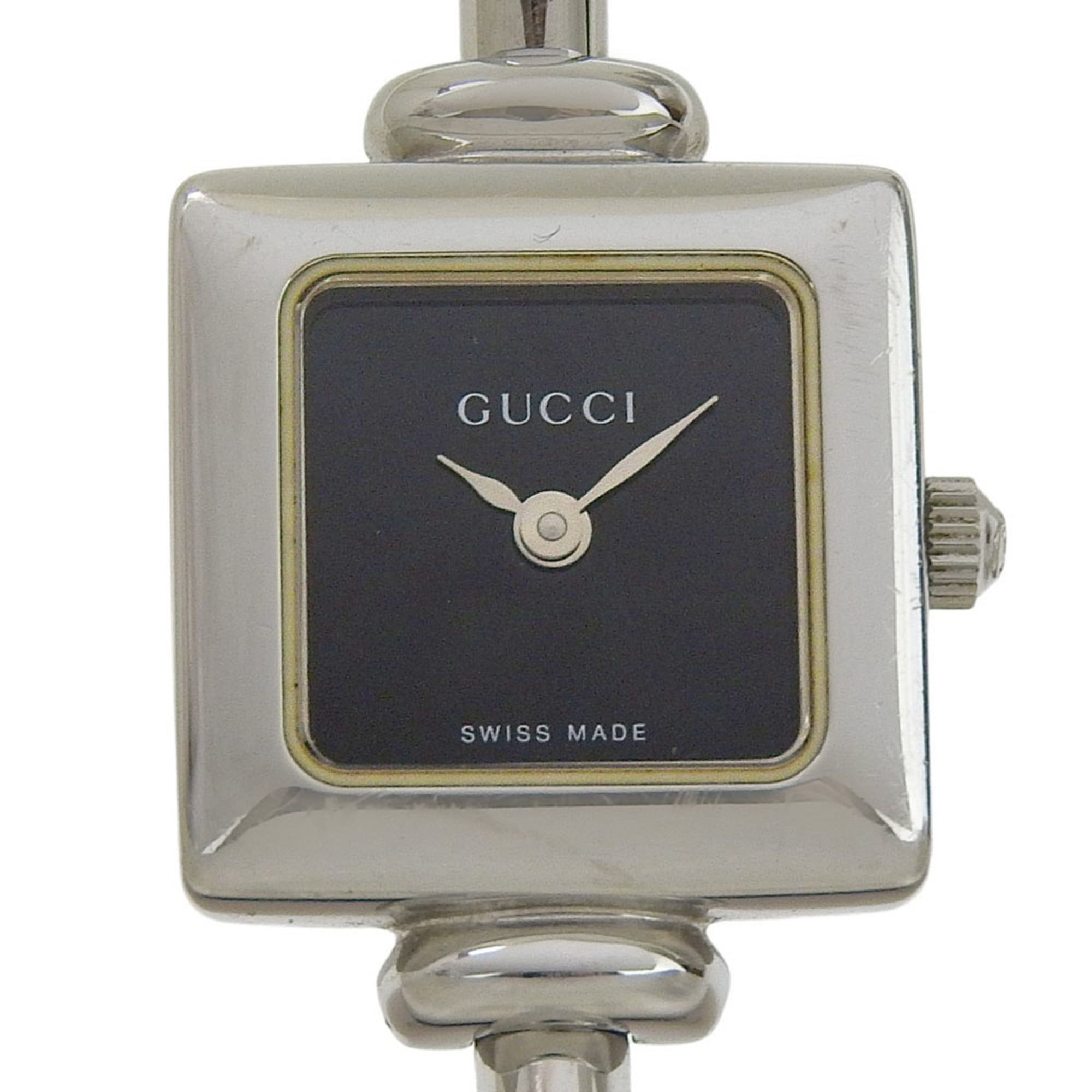 Gucci 1900L Stainless Steel Quartz Analog Watch with Black Dial for Women — Good