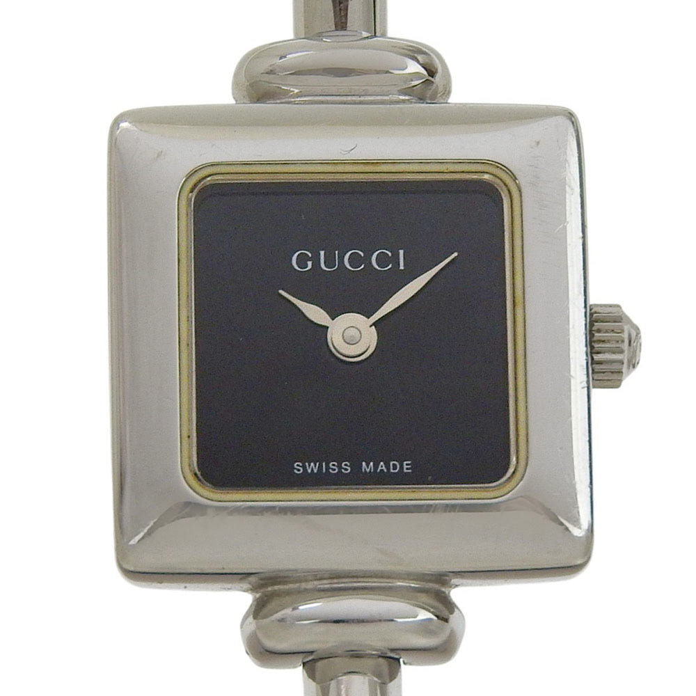 Gucci 1900L Stainless Steel Quartz Analog Watch with Black Dial for Women — Good