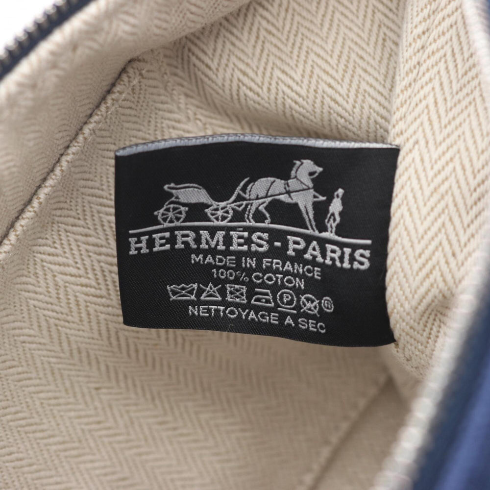 Hermes Bride à Brac PM Handbag, Canvas, Women's, Navy/Green, H104222M — New - Store Return