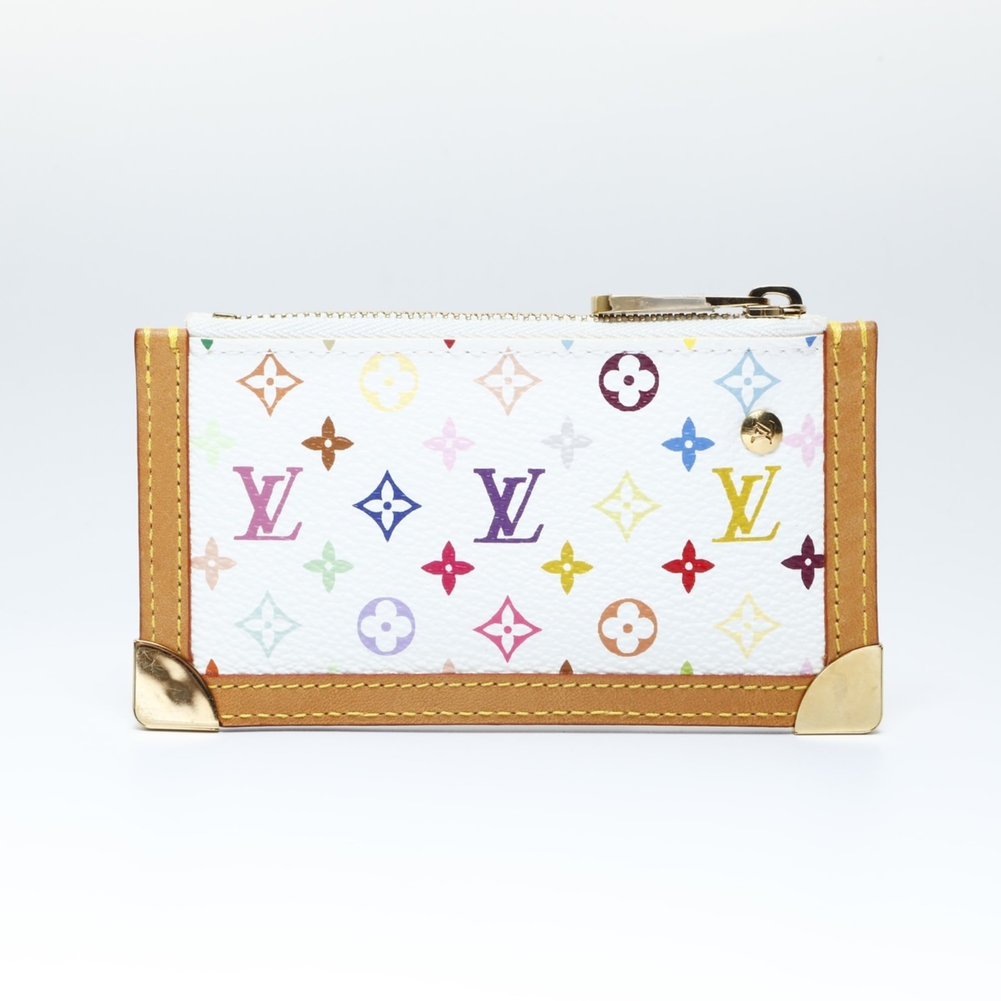 Louis Vuitton 2004 Multicolor Pochette Cle Wallet/Coin Case,