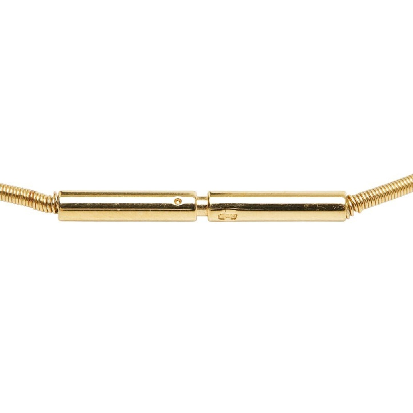 Hermes Hermès Cage de H Cube Necklace in Gold with Orange Plated for Women