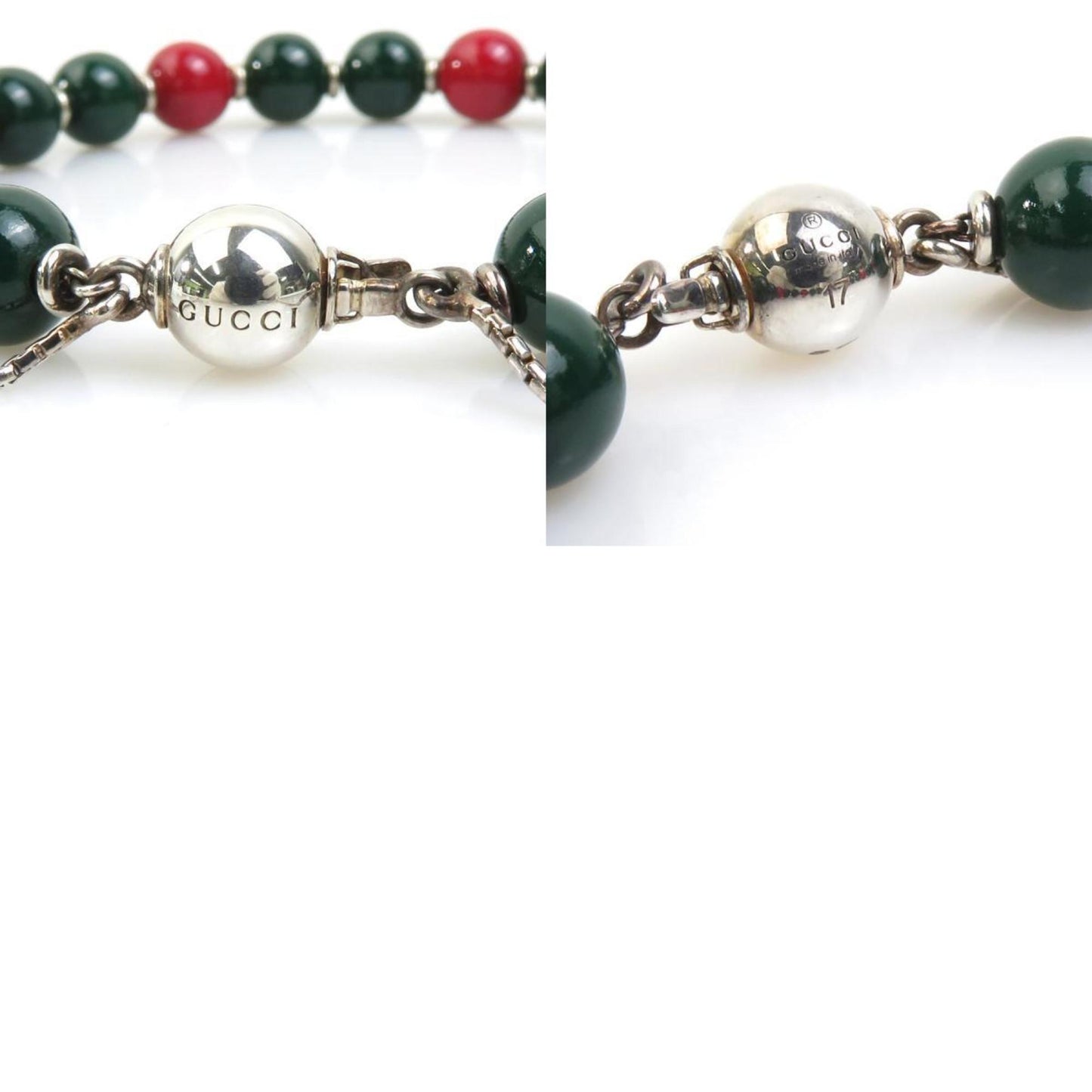 Gucci GUCCI Bracelet Metal Green x Red Men's Women's 56274a