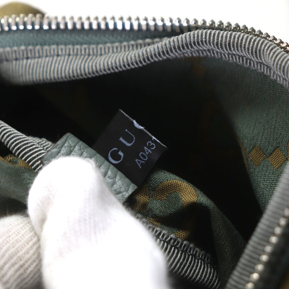 GUCCI 792287 GG Ripstop Belt Bag, Body Leather Waist Khaki, Includes Dust Made in Italy, Men's — Like New