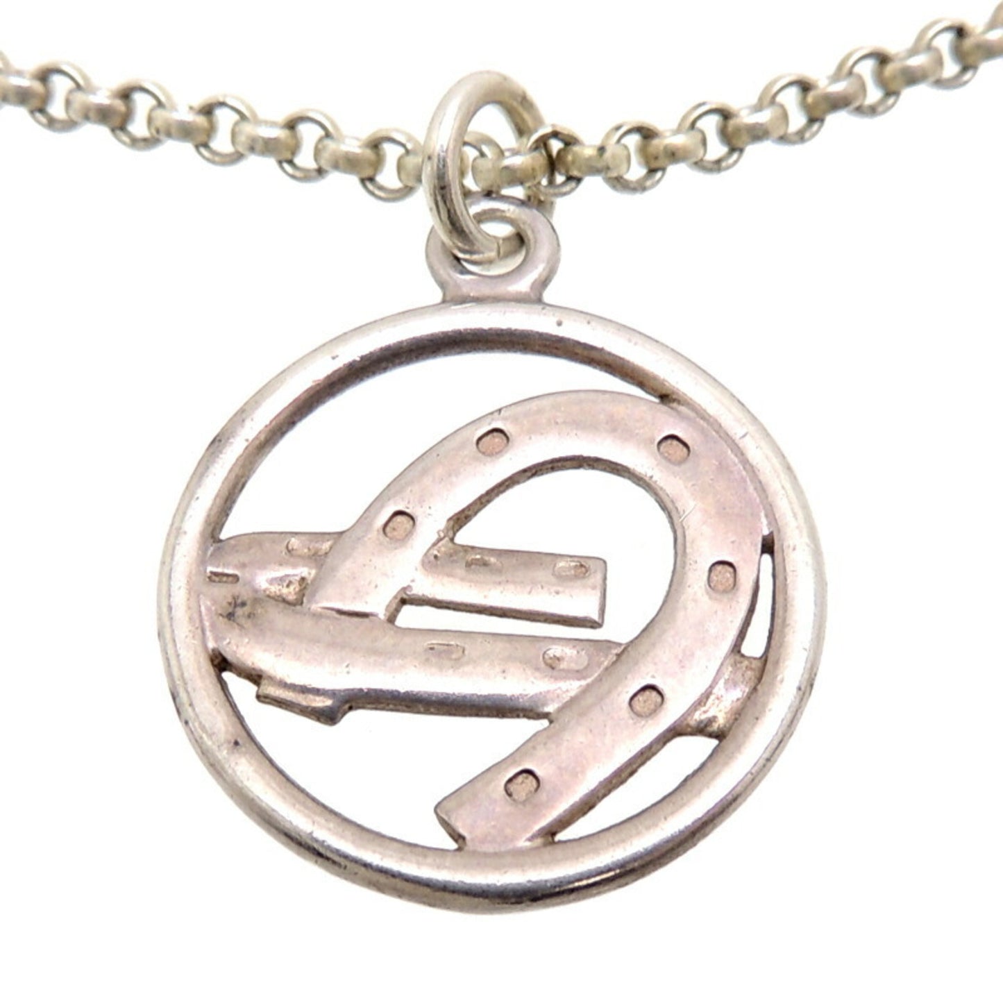 Hermes SV925 Horseshoe Women's Necklace Silver 925