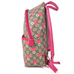 GUCCI 782708 Kim Seung-yeon GG Supreme Logo Flower Tulip Bag Backpack Rucksack Canvas Kids Beige Like New — Like New