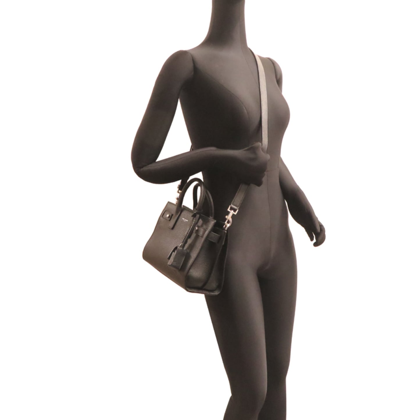 Saint Laurent Paris Sac de Jour Baby Women's Handbag 485019 Leather Black