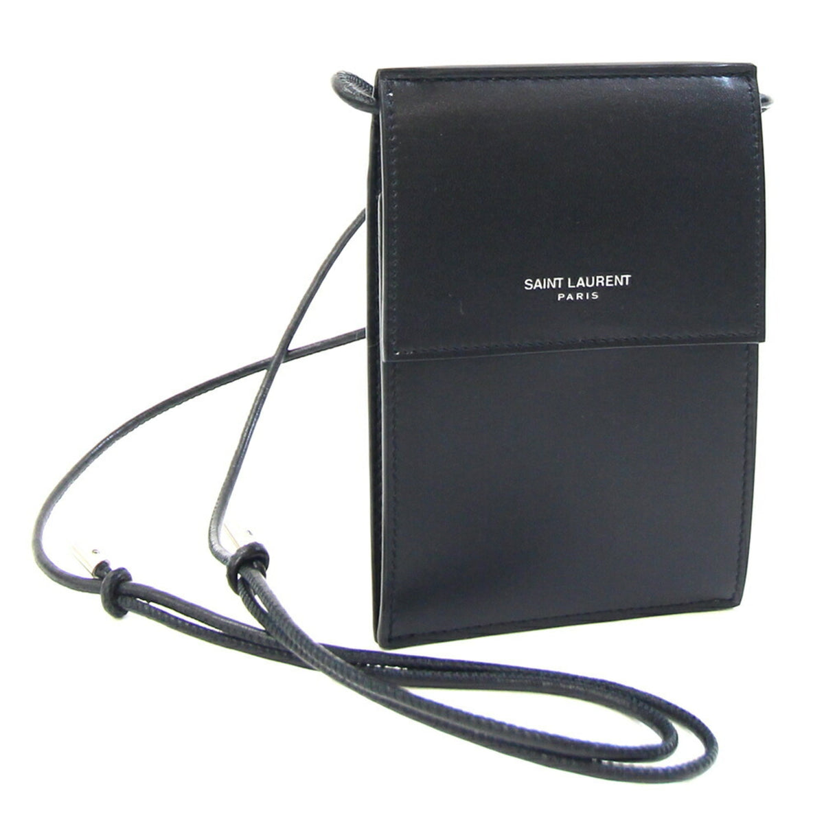 Saint Laurent Shoulder Bag 802728 Black Leather Pochette Mini Pouch YSL Women's SAINT LAURENT — Like New