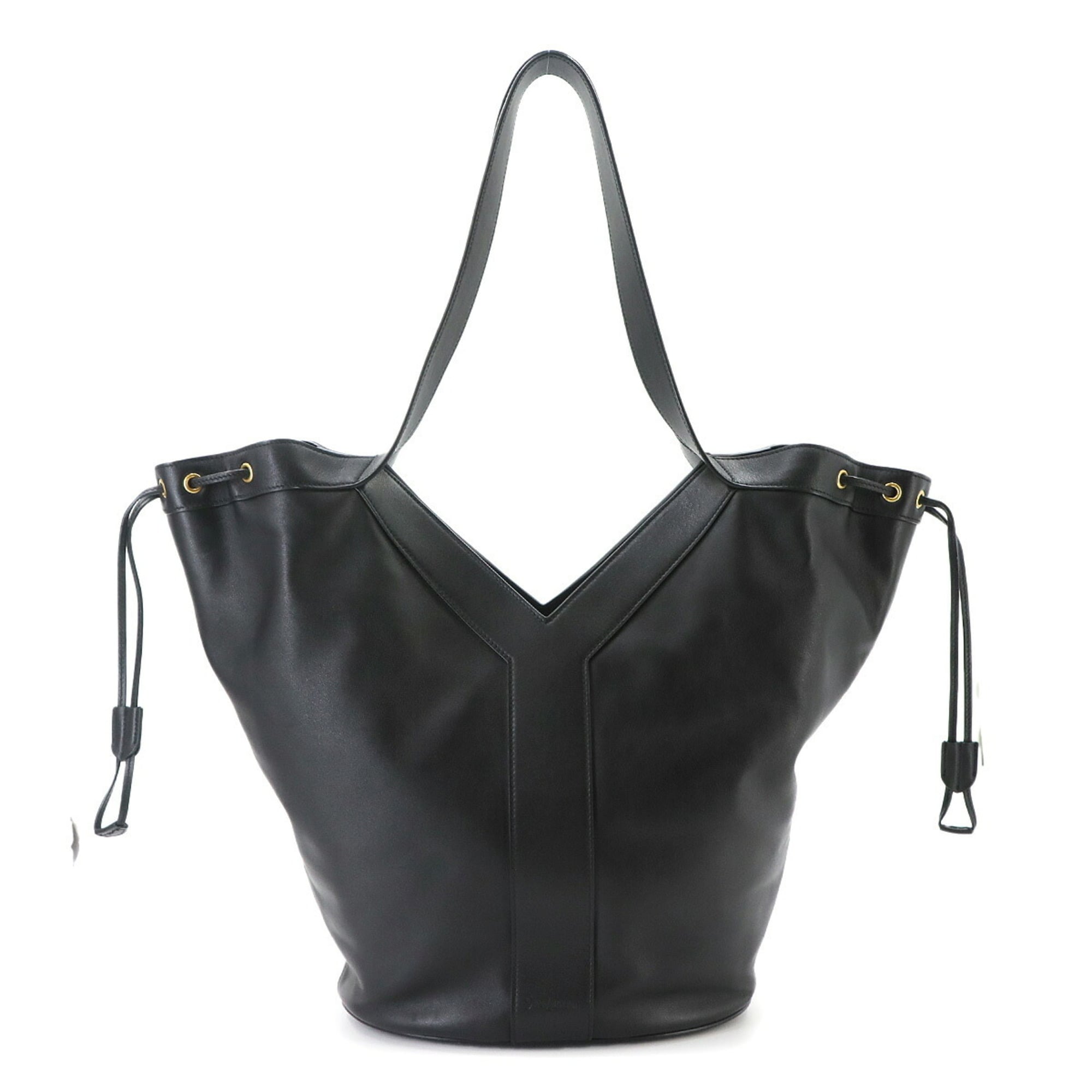 Saint Laurent Y Hobo Tote Handbag, Leather, Black, 833160 Bag — New - Store Return