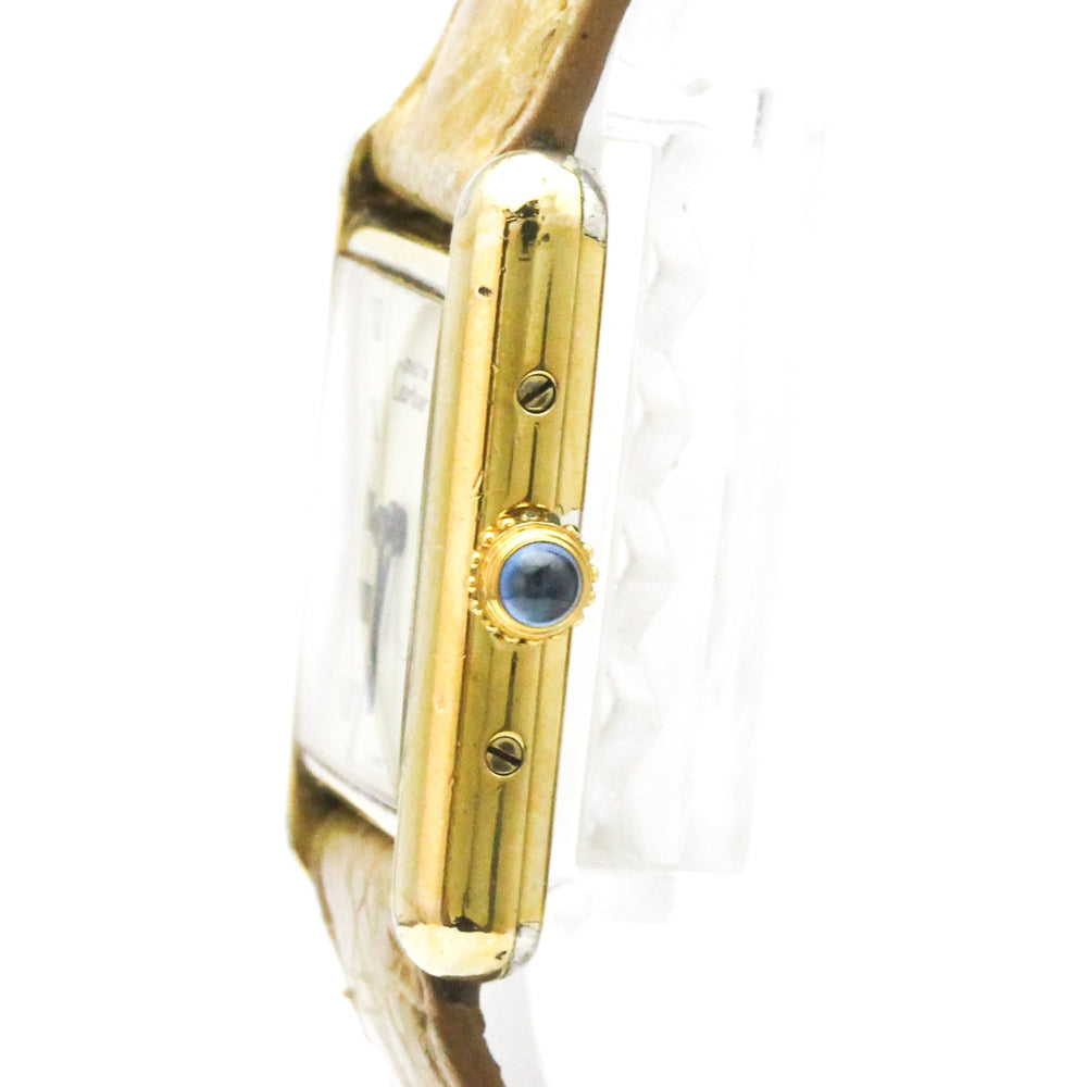 CARTIER Must Tank Vermeil Gold Plated Quartz Ladies Watch 5057001 — Good