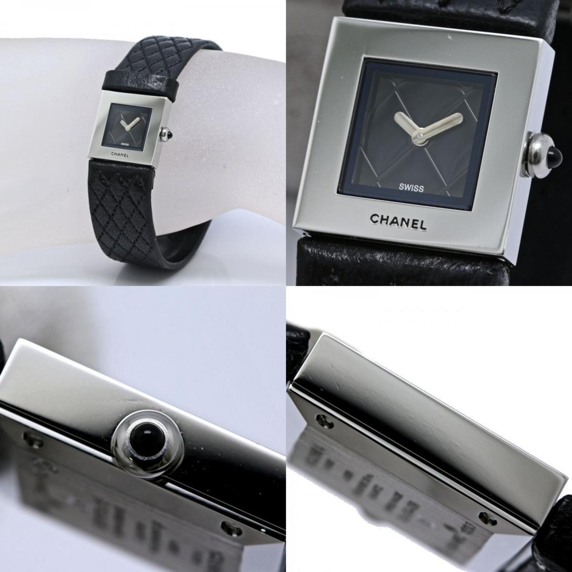 CHANEL Matelassé H0116 Women's Watch, Stainless Steel x Leather, 40486 — Very Good