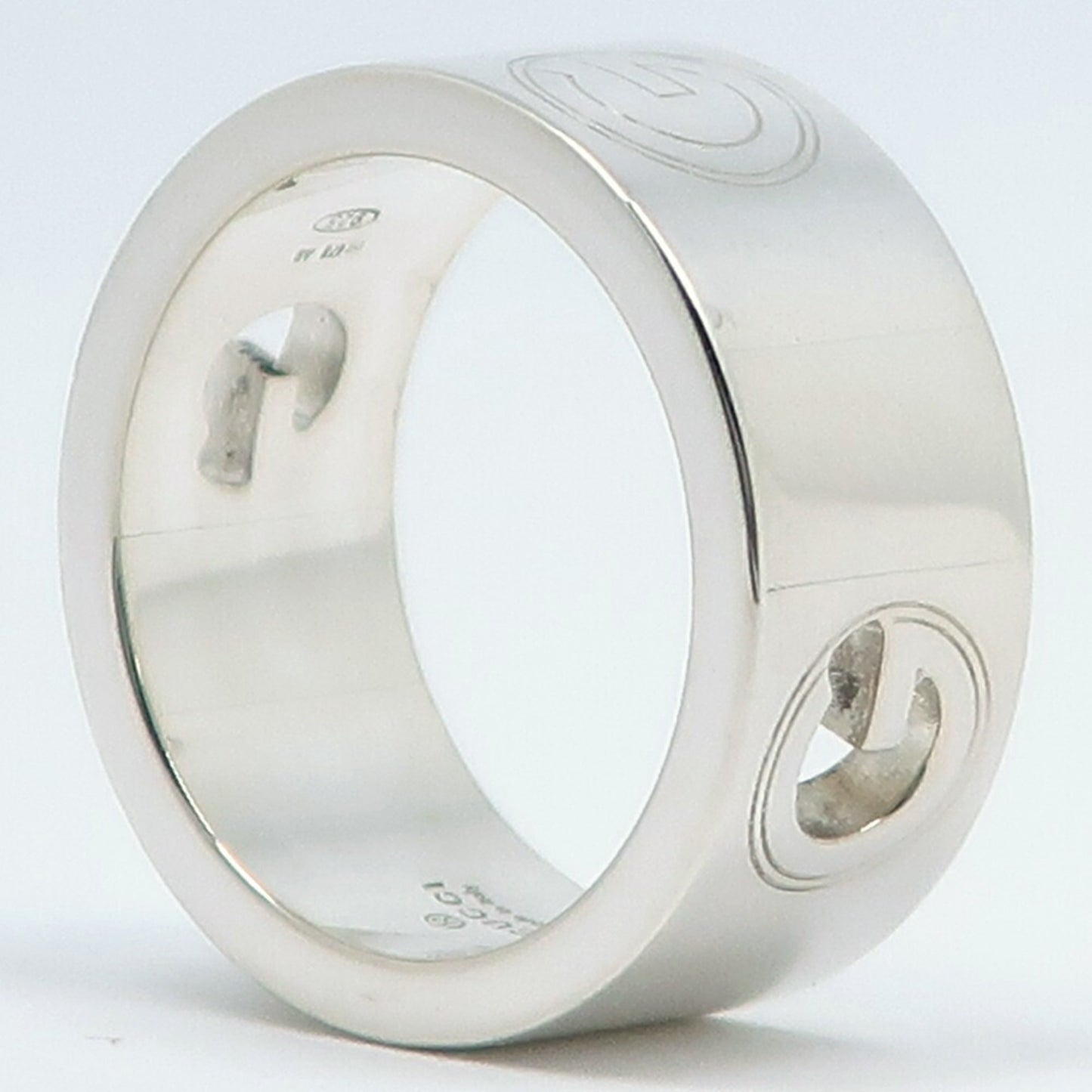 Gucci G 8.5 Ring, Sterling Silver, Approx. 7.7g, Logo, Women's