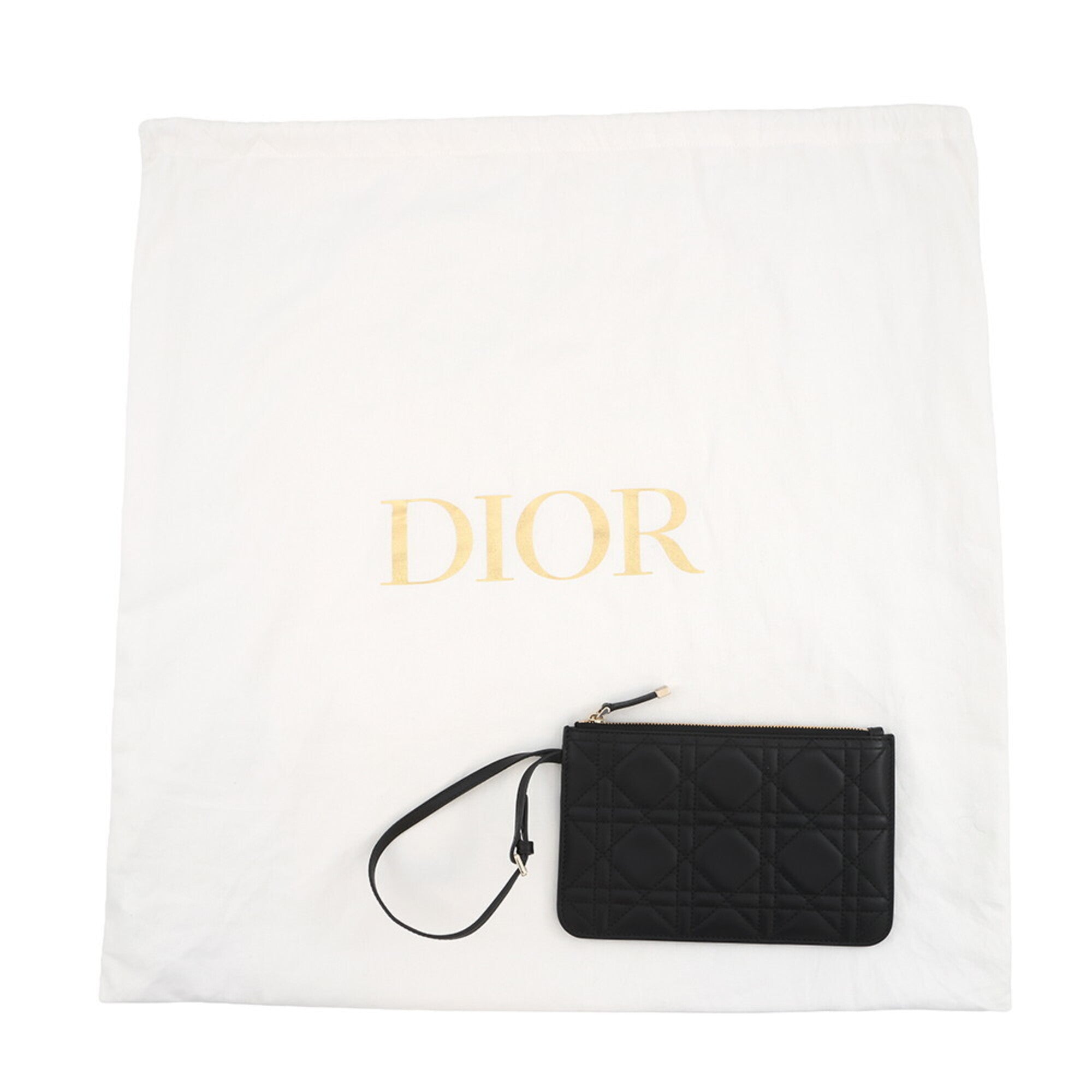 Christian Dior Macro Cannage Toujours Medium Leather Handbag M2821OSNW_M900 Black Women's — Like New