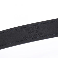 Hermes Kelly Bracelet Double Tour Accessory Calfskin (Cowhide) Stainless Steel Box Calf Women's Black/Silver — New - Store Return