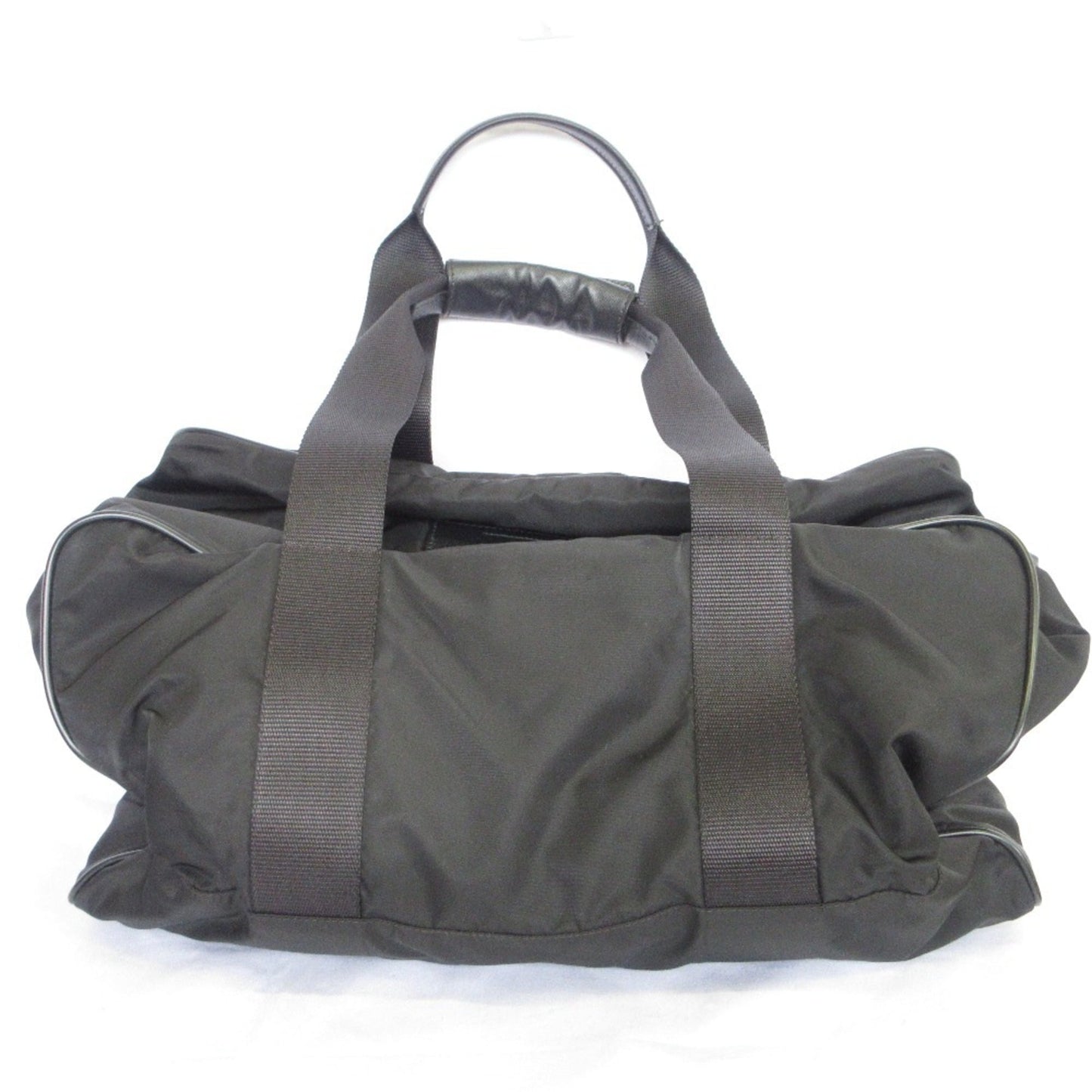 PRADA Prada Triangle Logo Plate Nylon 2-Way Boston Bag/Shoulder Bag Black for Men and Women