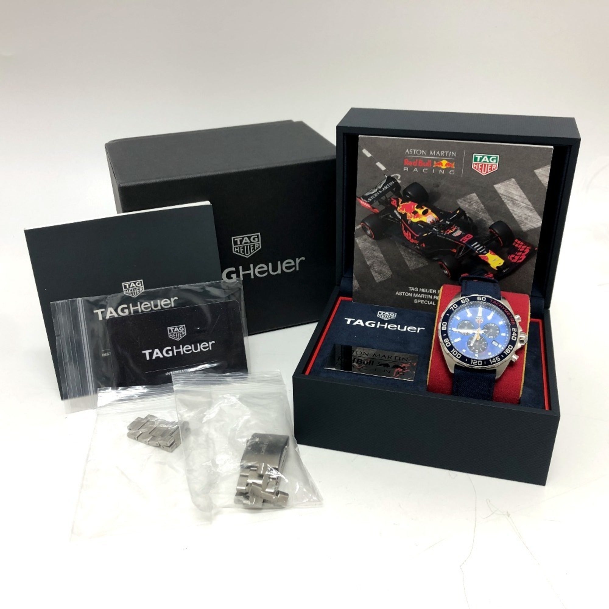 TAG HEUER CAZ101AL.BA0842 Formula 1 Red Bull Racing Collaboration Chronograph Quartz Watch Wristwatch Stainless Steel Men's Silver — Good