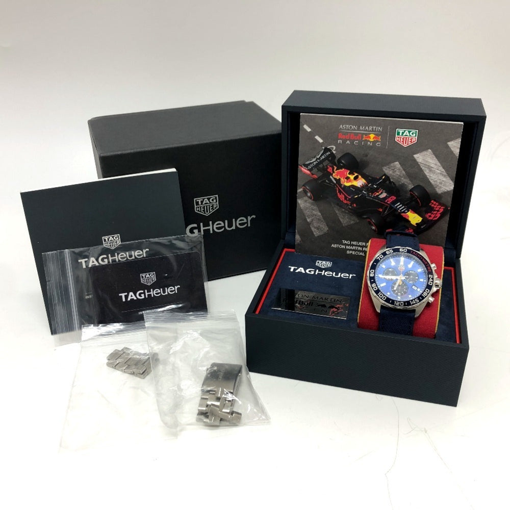 TAG HEUER CAZ101AL.BA0842 Formula 1 Red Bull Racing Collaboration Chronograph Quartz Watch Wristwatch Stainless Steel Men's Silver — Good