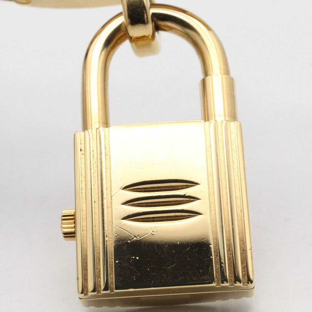 Hermes Kelly Watch, Gold Plated Leather Strap, Ladies' Champagne Color, KE1.201 — Very Good