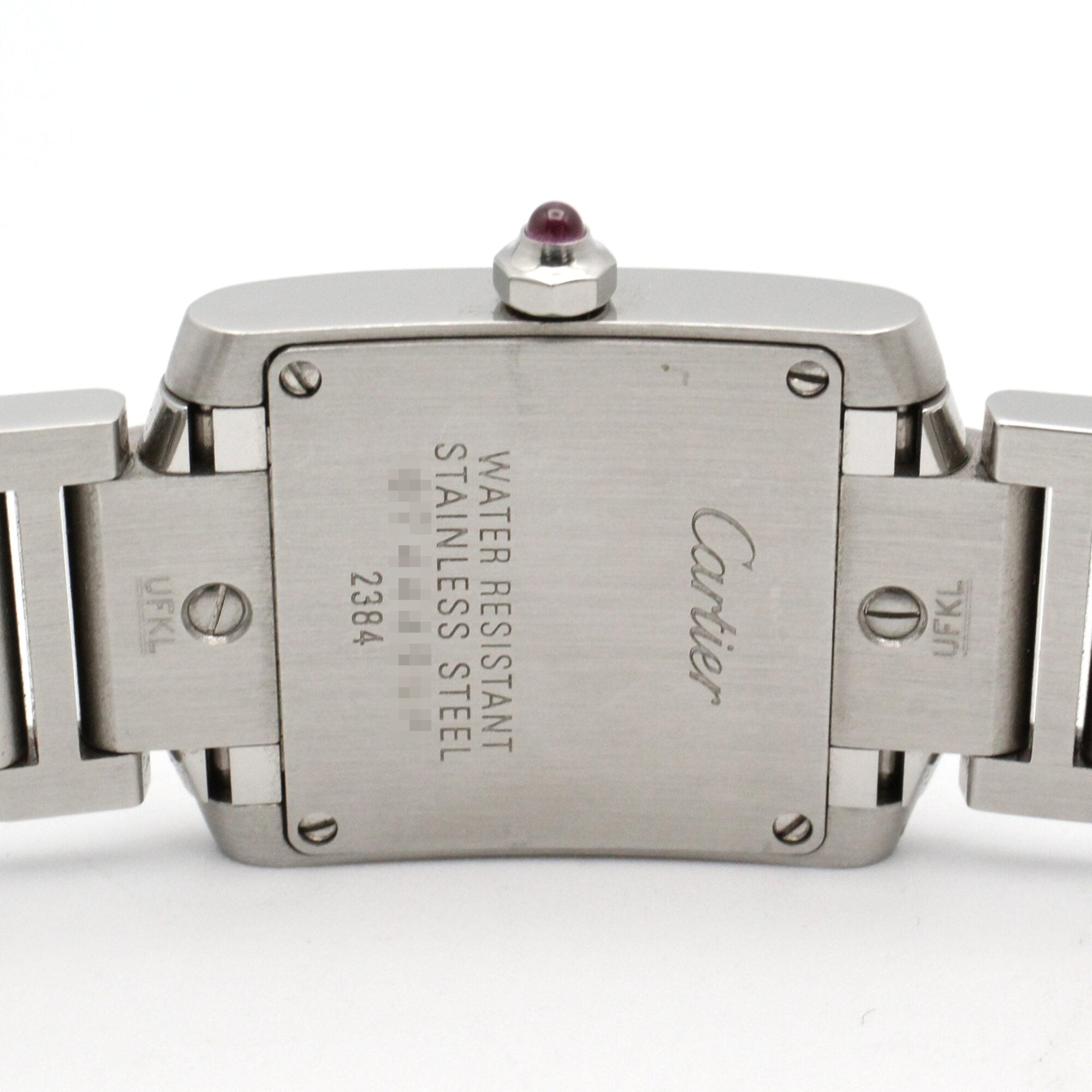 Cartier Tank Française SM Watch, Stainless Steel, Ladies, Pink/Pink Shell, W51028Q3 — Very Good