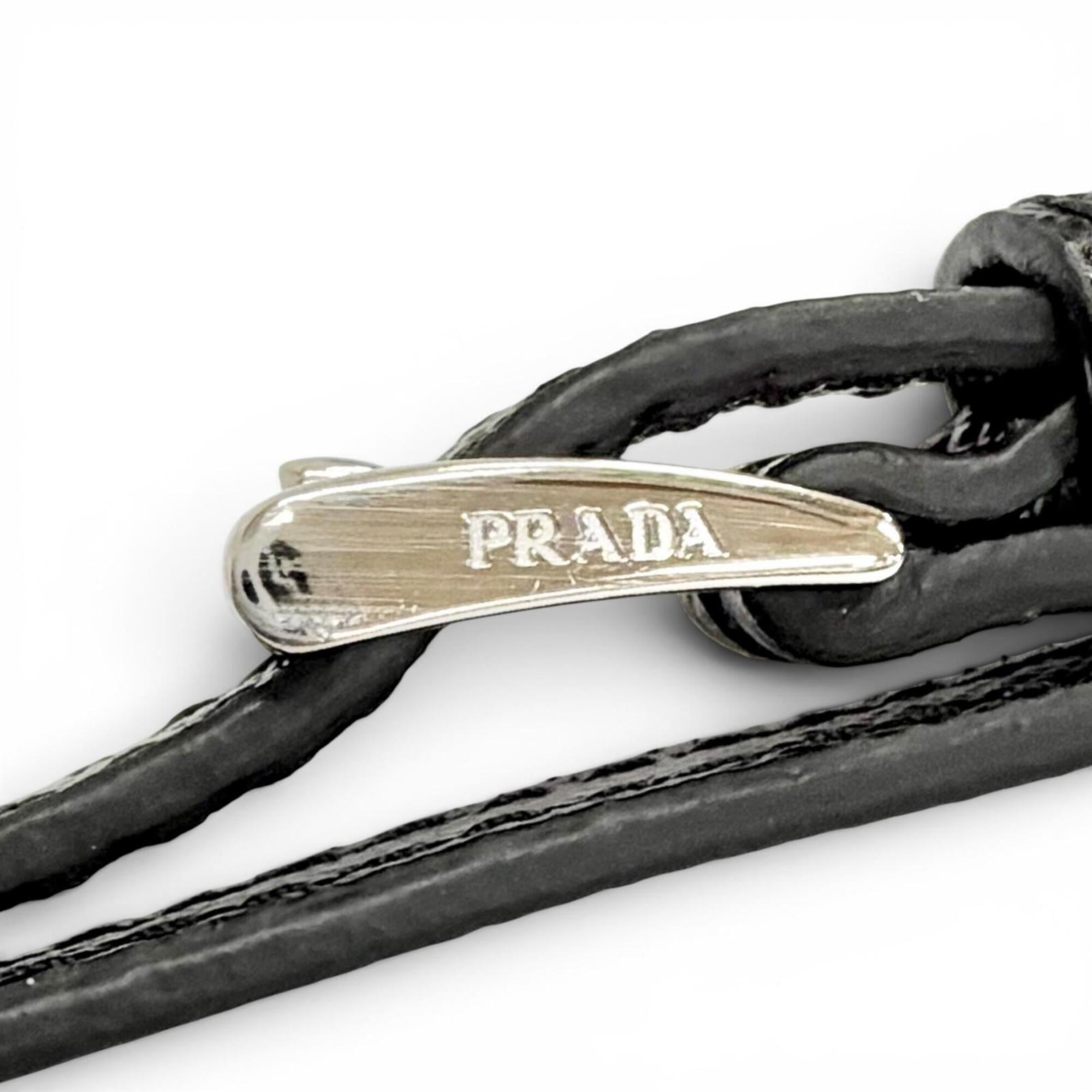 PRADA 1NS175 Vera Re-Nylon Mini Pouch Small Current Model Triangle Logo Plate Cosmetic Black Made in Italy Women's — Like New