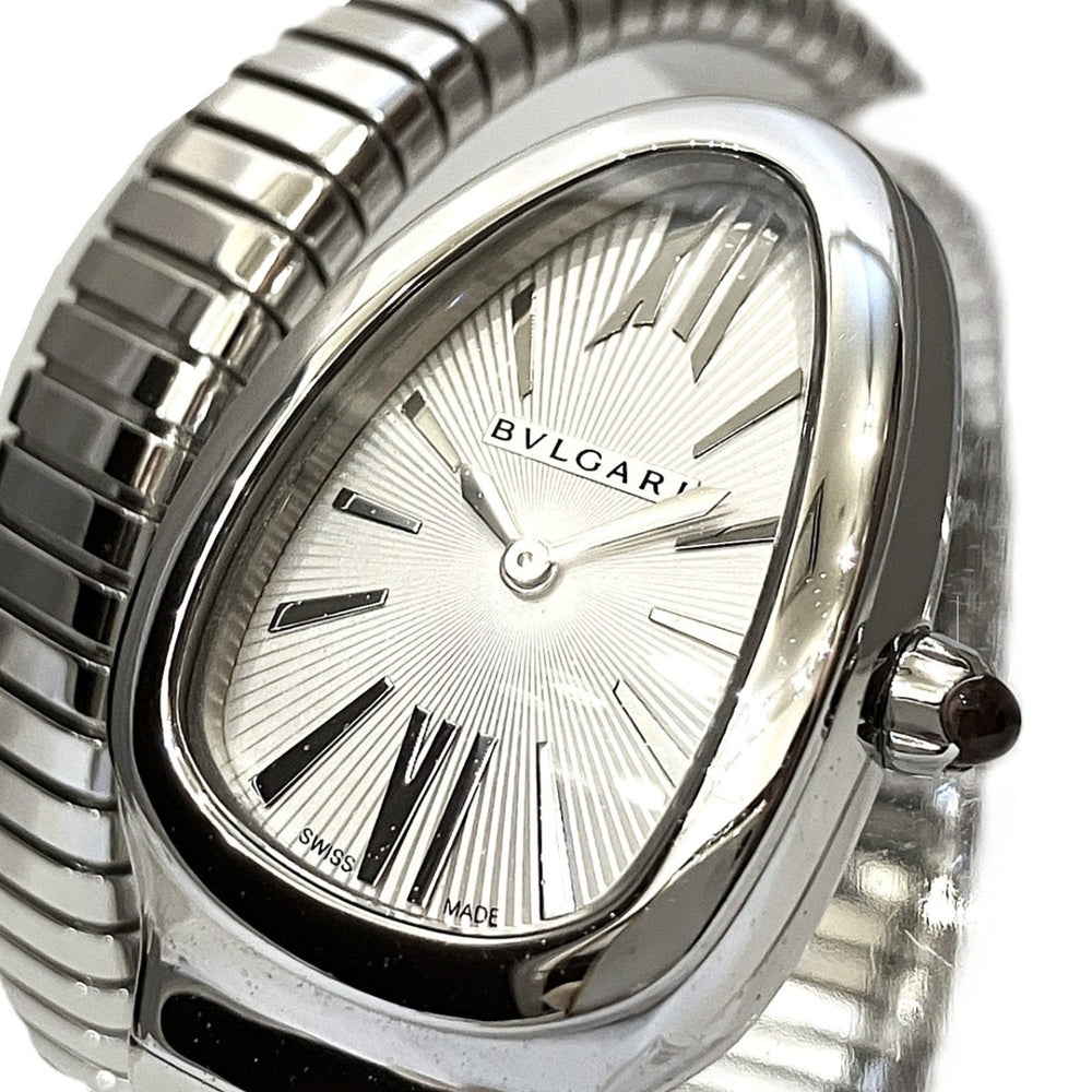 Bulgari BVLGARI Serpenti watch, total weight 61.2g, stainless steel, quartz movement, silver dial, SP35S — Good