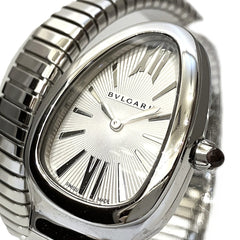 Bulgari BVLGARI Serpenti watch, total weight 61.2g, stainless steel, quartz movement, silver dial, SP35S — Good